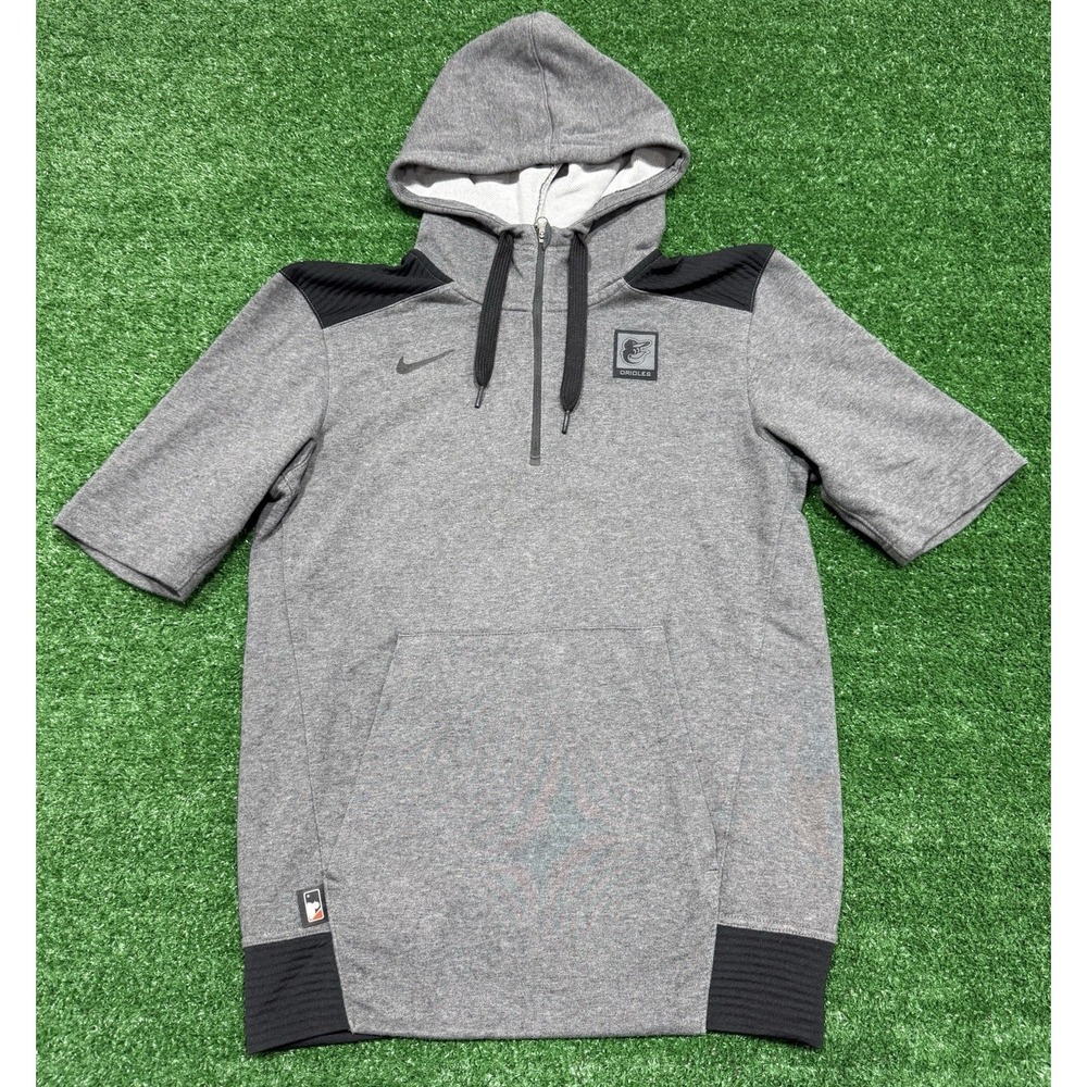 Nike Baltimore Orioles On-Field Dry Flux‎ Dugout Short-Sleeve 1/4 Zip Hoodie M